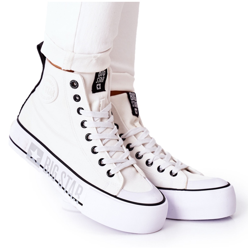 Zapatillas altas On The Big Star II274014 White Platform blanco