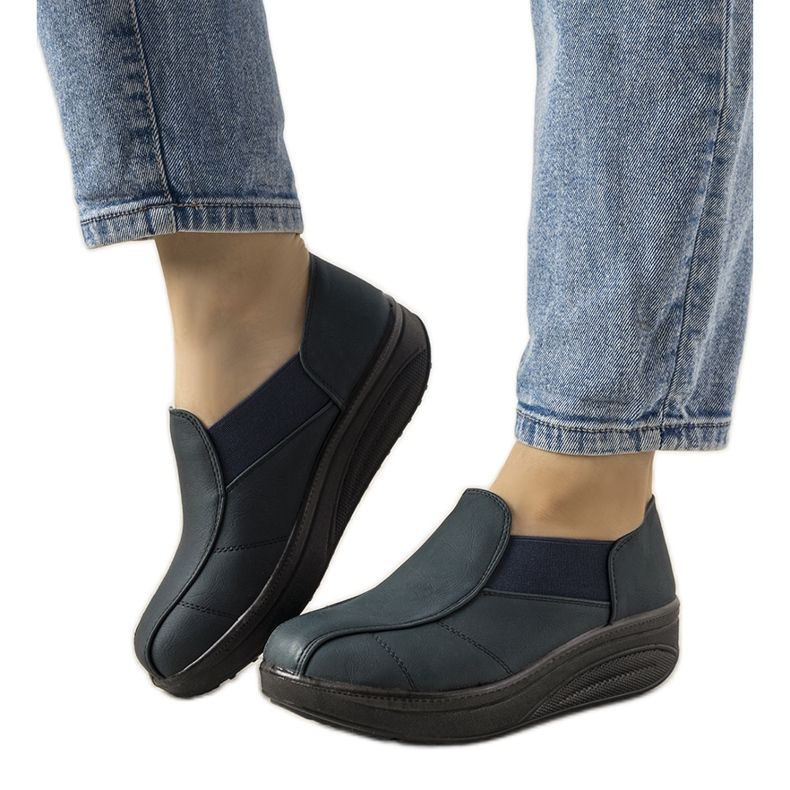 Zapatos azul marino con suela alta Spike