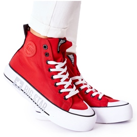Zapatillas altas On The Big Star II274018 Red Platform rojo