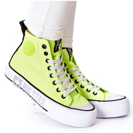 Zapatillas altas On The Big Star II274015 Plataforma amarilla neón amarillo