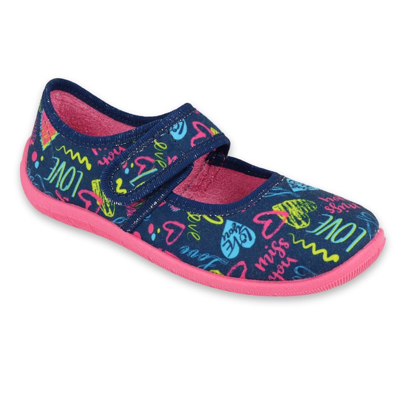 Calzado infantil befado 945Y423 azul marino rosado