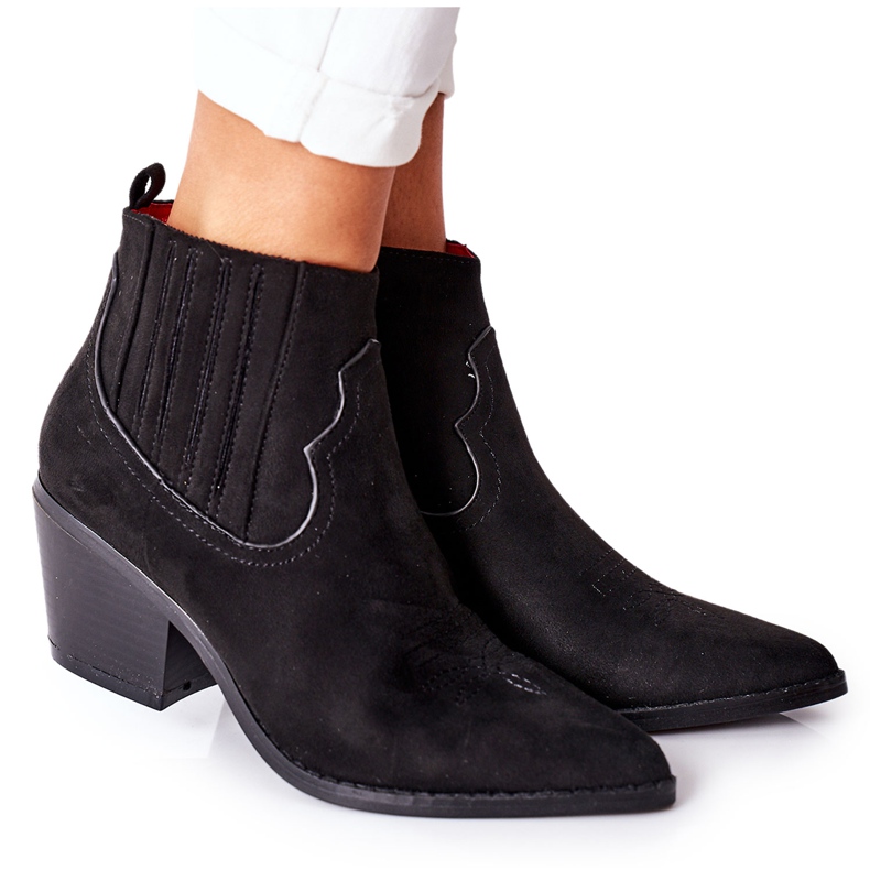 Botas Vaqueras Mujer Ante Negro Beamhurst Botas Vaqueras Mujer Ante Negro Beamhurst