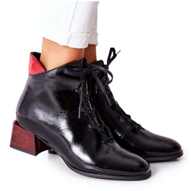 Botas calentitas de piel en tacon alto Laura Messi negro 2202