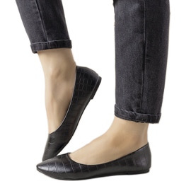 BM Bailarinas negras con estampado de piel de cocodrilo Camilia negro