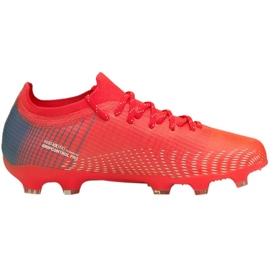 Botas de fútbol Puma Ultra 2.3 Fg Ag Jr 106522 01 multicolor naranjas y rojos