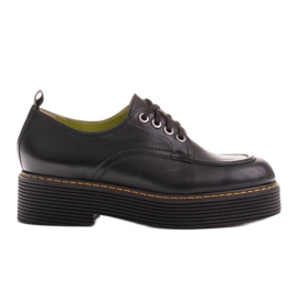 Marco Shoes Mocasines Chiara en piel cepillada negro