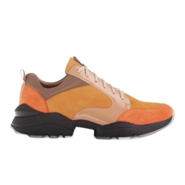 Marco Shoes Zapatillas deportivas de piel de colores marrón multicolor Marco Shoes Zapatillas deportivas de piel de colores marrón multicolor