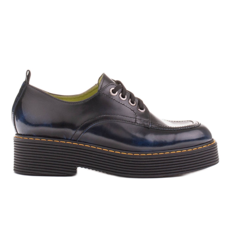 Marco Shoes Mocasines Chiara en piel cepillada negro azul