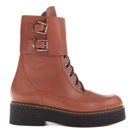 Marco Shoes Botas Federica con cierres decorativos marrón