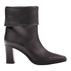 Marco Shoes Botas Loren elegantes con cuello envuelto negro