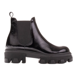 Marco Shoes Botas Chelsea Serena con suela gruesa negro