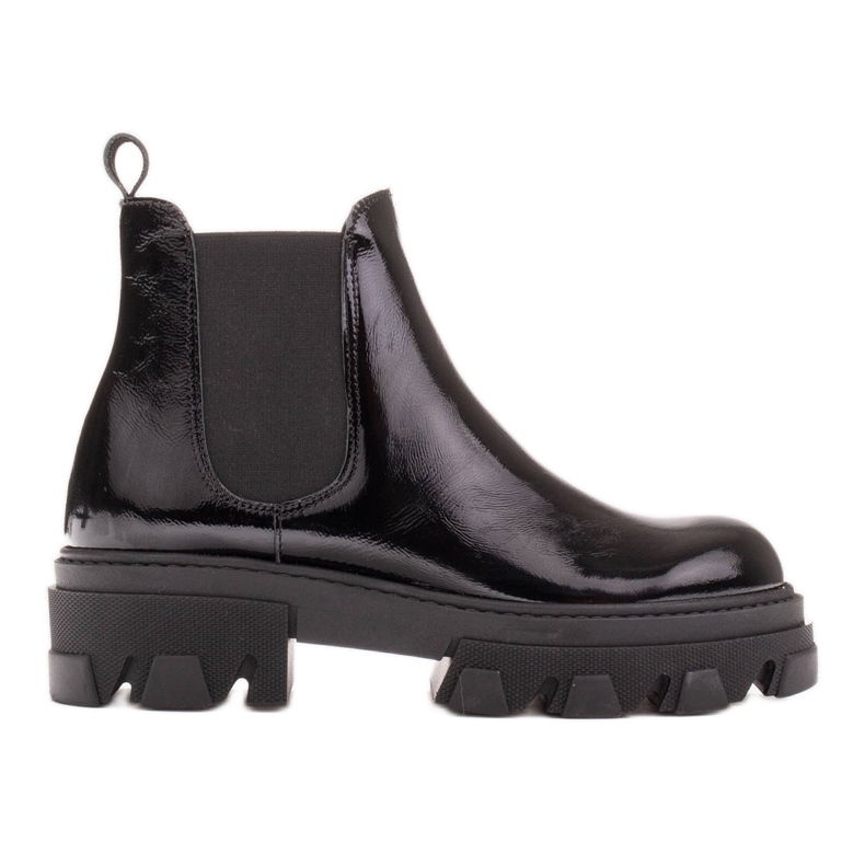 Marco Shoes Botas Chelsea Serena con suela gruesa negro