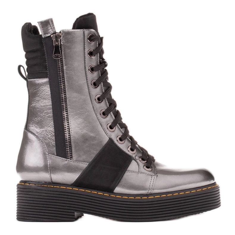 Marco Shoes Botas Paola con cordones gris