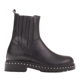 Marco Shoes Botas Costanza con tachuelas plateadas negro