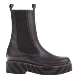 Marco Shoes Botas Greta con goma elástica negro