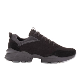 Marco Shoes Deportivas de piel negra negro