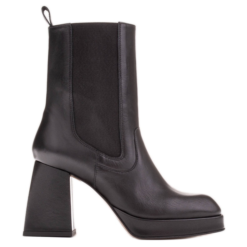 Marco Shoes Botines de plataforma con goma en el empeine negro