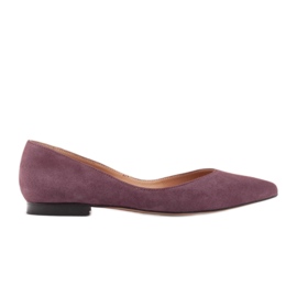 Marco Shoes Bailarinas de mujer con laterales bajos violeta