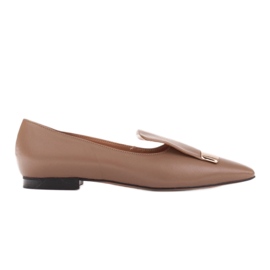 Marco Shoes Bailarinas con lengua decorativa beige