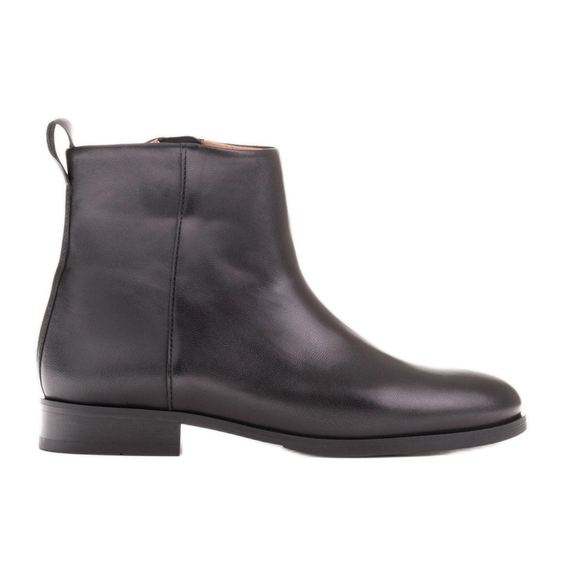 Marco Shoes Botas clásicas de tacón bajo negro