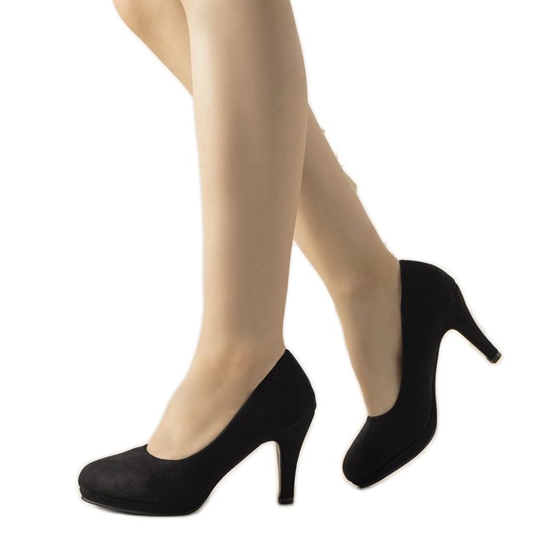Zapatos negros con tacón de aguja Marino