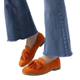 Mocasines naranjas con lazo Sabrene