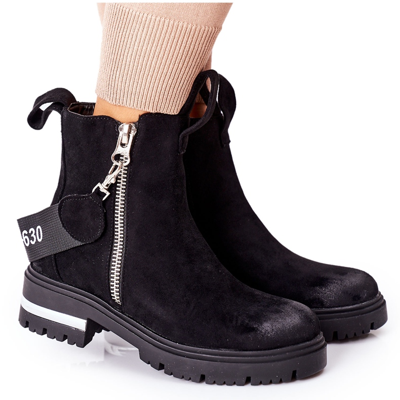 PS1 Botas de abrigo negras Cortona negras con cremallera negro