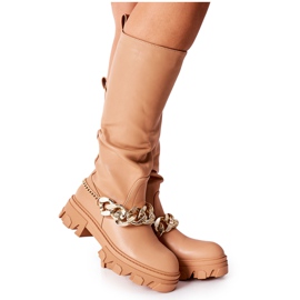PB1 Botas altas Camel Cecina marrón