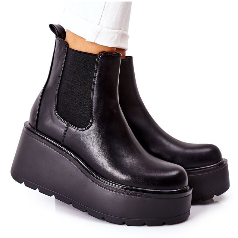 PB1 Botas cálidas negras de Montiano negro