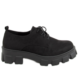 Mocasines negros con suela gruesa 8363 Negro