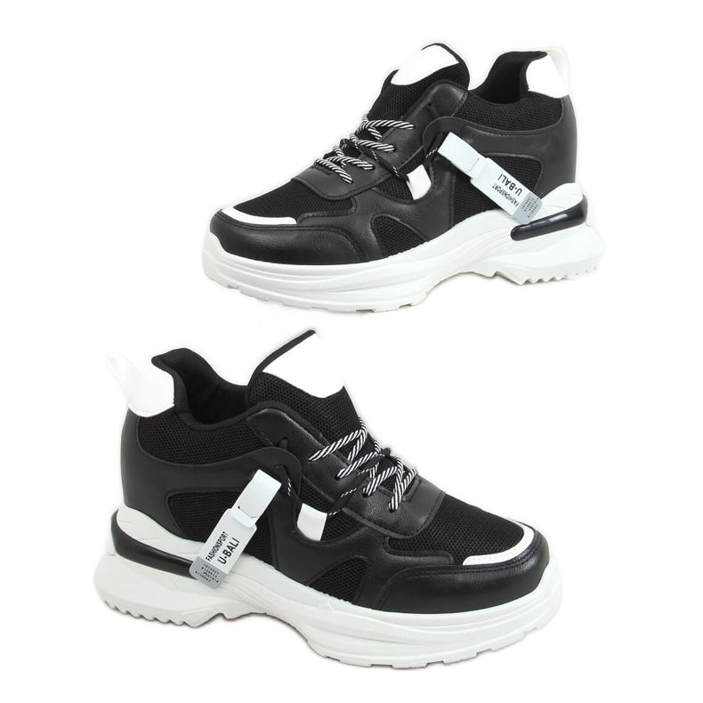 Negro 2D12YD0190-01 Calzado deportivo de cuña negro