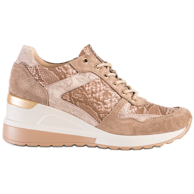 Zapatillas VINCEZA de ante beige