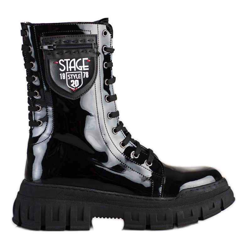 SHELOVET Botas negras en plataforma negro SHELOVET Botas negras en plataforma negro