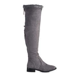 M.Daszyński Botas altas casuales gris