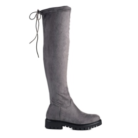 M.Daszyński Botas con plataforma gris