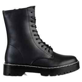S. BARSKI Botas con cordones en la plataforma S.BARSKI negro