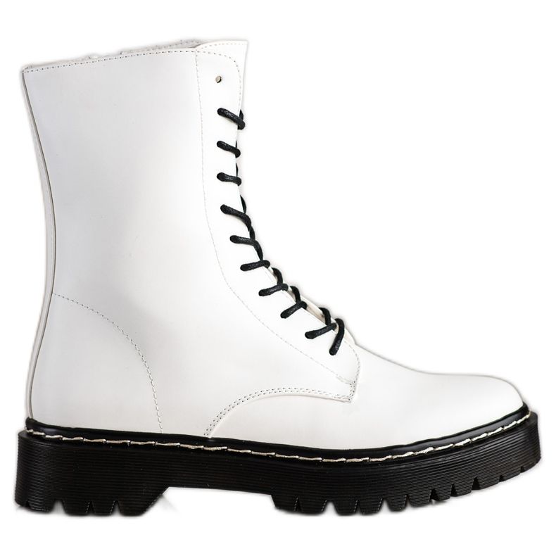 S. BARSKI Botas con cordones en la plataforma S.BARSKI blanco S. BARSKI Botas con cordones en la plataforma S.BARSKI blanco