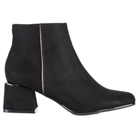 Goodin Botas de gamuza elegantes negro