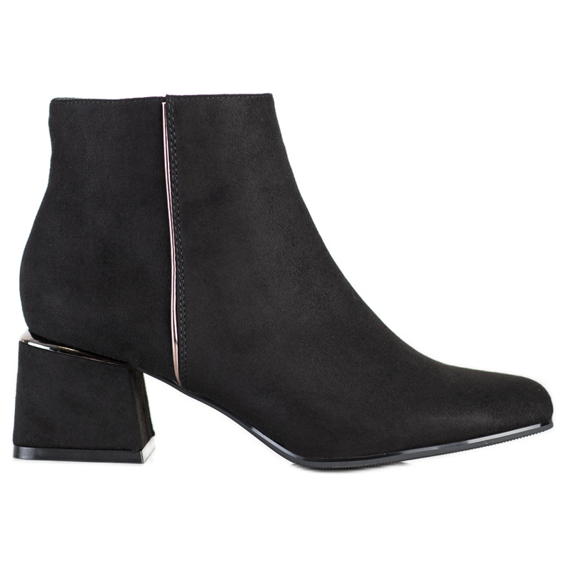 Goodin Botas de gamuza elegantes negro