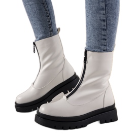 Botas blancas sobre suela Cowber alta blanco
