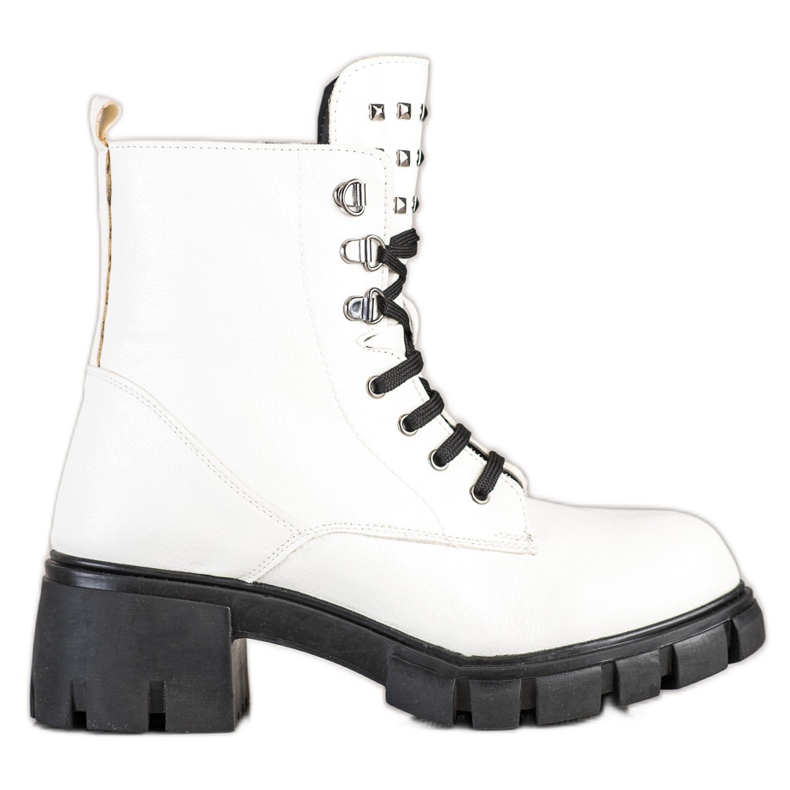 SHELOVET Trabajadores de moda con tachuelas blanco