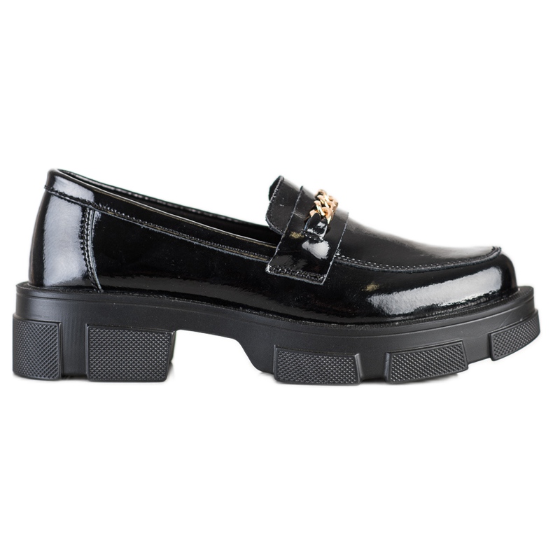 Filippo Brogues de cuero con cadena negro Filippo Brogues de cuero con cadena negro