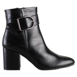 SHELOVET Botas clásicas con hebilla negro