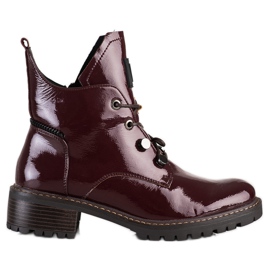 Cómodas botas VINCEZA granate rojo