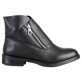 SHELOVET Botines negros en una cremallera
