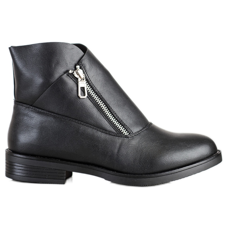 SHELOVET Botines negros en una cremallera