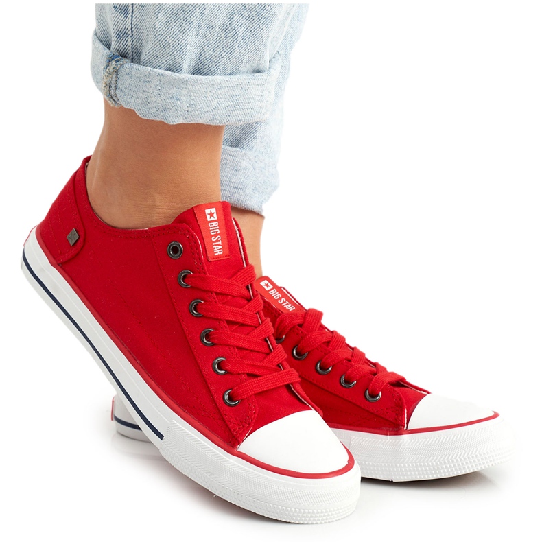 Zapatillas de mujer Low Big Star Red DD274339 rojo