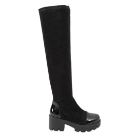 Botas negras de muslo con suela gruesa CH19209 Negro