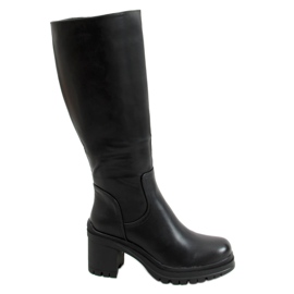 Botas negras de tacón 8998-15 Black negro