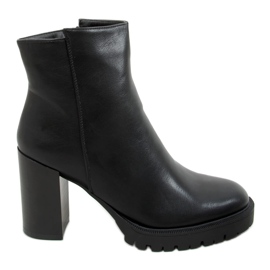 Black CH19153 Botas negras de plataforma de tacón alto negro